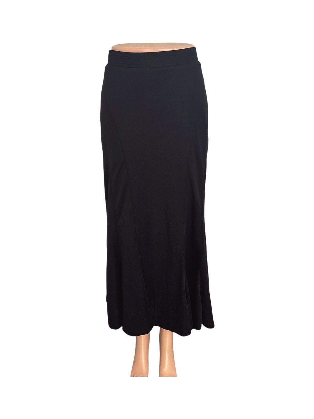 OGL Black Maxi Pull On Skirt Mermaid Minimalist Quiet Luxury Clean Girl Size M